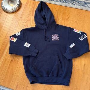 BROdenim Custom Hoodie navy blue Martha’s Vineyard beach tour size M